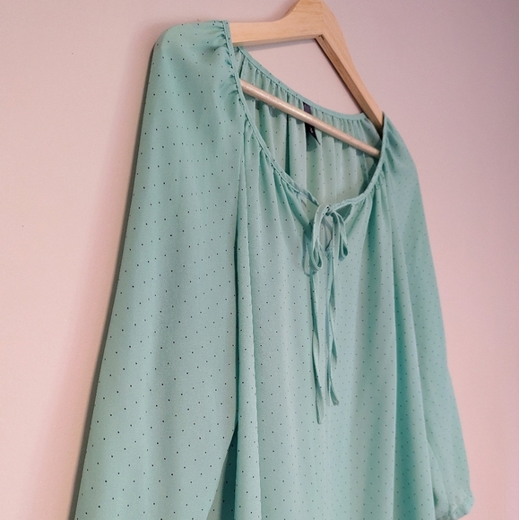 Massini Mint Polkadot Blouse - Picture 3 of 4